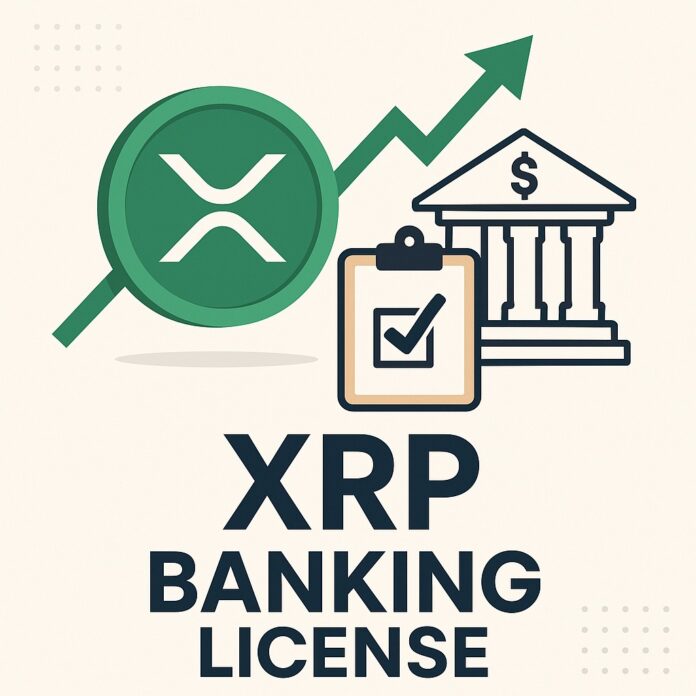 XRP banking license featured image showing price and regulation