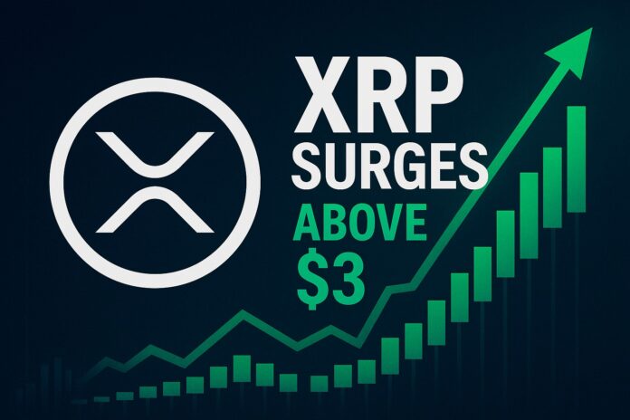 XRP Price Surge captures investor excitement as the digital token breaks the $3 mark, with bullish momentum and institutional inflows fueling market optimism.
