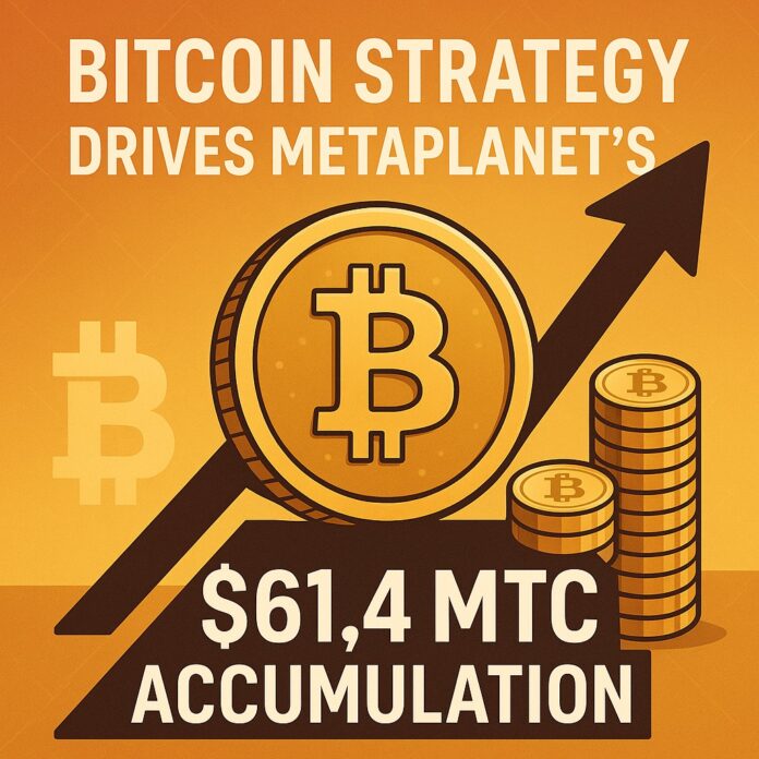 Bitcoin strategy drives Metaplanet’s $61.4M BTC accumulation with bold treasury moves and rising corporate adoption.