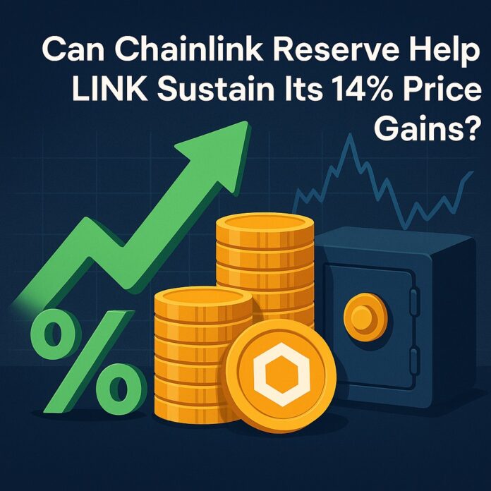 Chainlink Reserve driving LINK price surge with bullish momentum, whale accumulation, and deflationary token locking mechanism